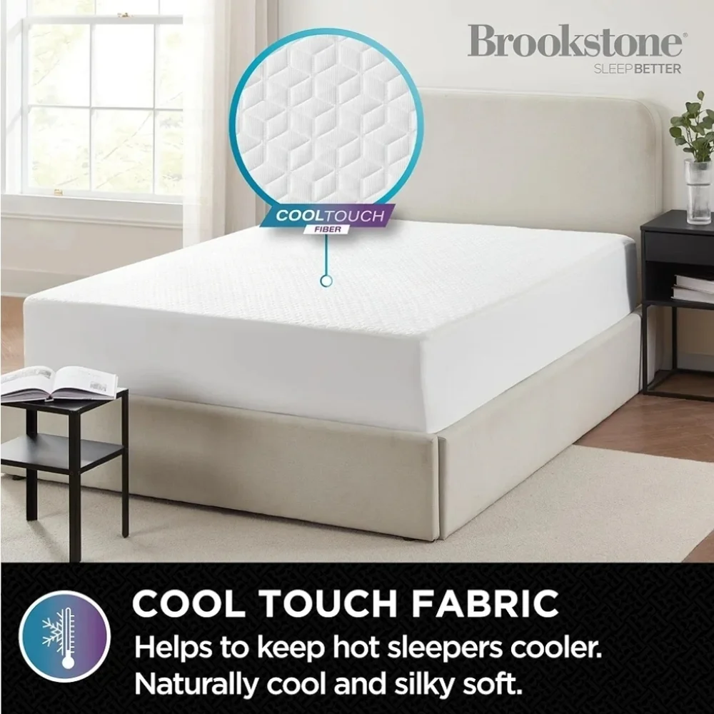 Brookstone Ultimate Mattress Protector Cool Touch Waterproof Cover Twin Size NEW